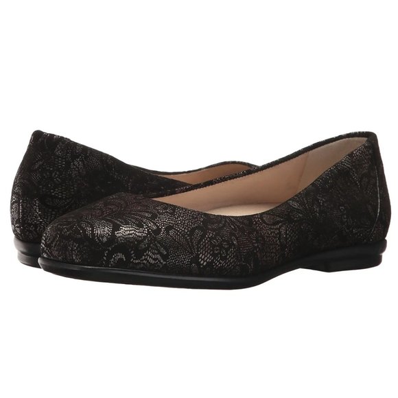SAS Leather Scenic Flats Black Lace Size 8.5 Wide - Picture 10 of 12